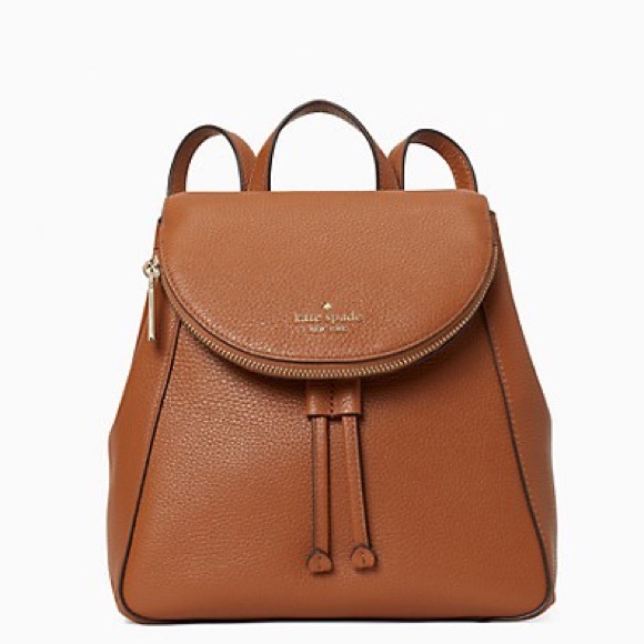 New💃Kate Spade leila flap backpack in Gingerbread